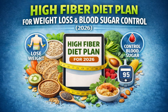 High fiber foods for weight loss and blood sugar control diet plan 2026