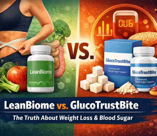 LeanBiome vs GlucoTrustBite (2026): Which Works Better for Cravings & Weight Loss? LeanBiome vs GlucoTrustBite comparison for weight loss, cravings control and blood sugar support in 2026