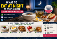 What to Eat at Night to Stop Hunger & Lose Weight (2026 Guide) what to eat at night to stop hunger including yogurt eggs nuts apple and herbal tea for weight loss