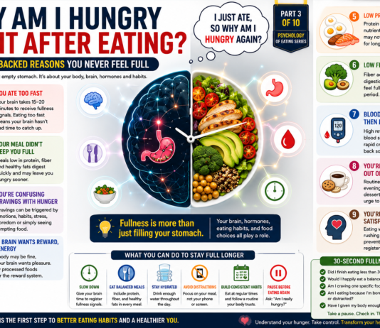 Why Am I Hungry Right After Eating? 9 Science-Backed Reasons You Never Feel Full (2026 Guide) Why Am I Hungry Right After Eating? 9 Science-Backed Reasons You Never Feel Full (2026 Guide)